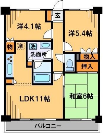 藤和ライブタウン新検見川の物件間取画像